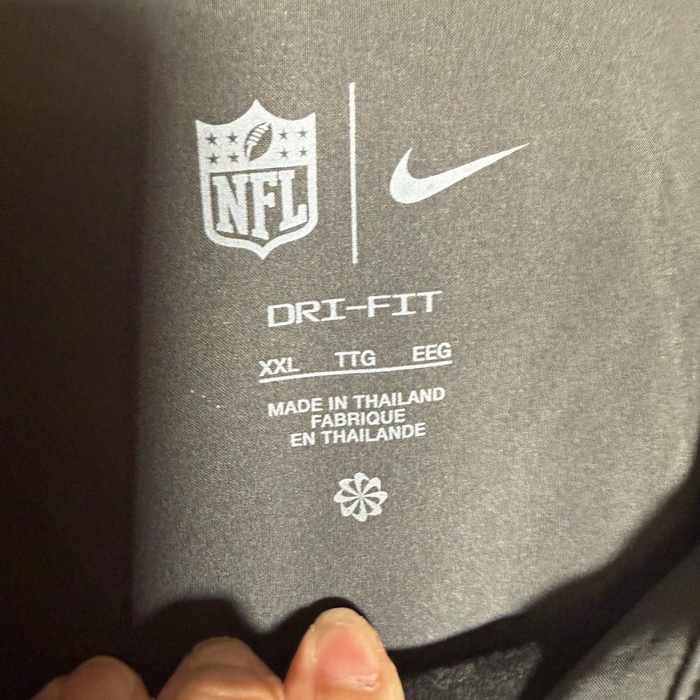 NFL Nike San Francisco 49rs Men's 2XL 1/4 Snap Black Red Pullover S/S Shirt - Picture 4 of 9